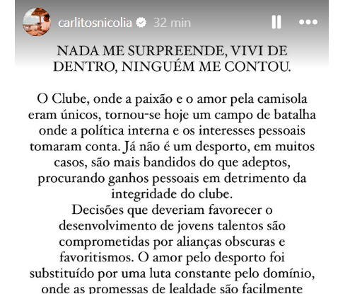 Carlos Nicolía, ex-jogador de hóquei em patins do Benfica